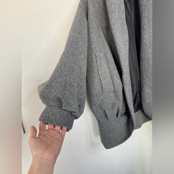 Vivian Shyu Oversized Grey Draped Bomber Kimono Coat – Size M - Picture 4 of 17